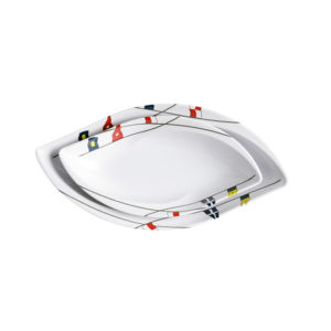 SET APERITIVO MELAMINA REGATA, 4 PCS 