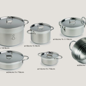  BATTERIA DA CUCINA IMPILABILE KITCHEN, 11 PC 