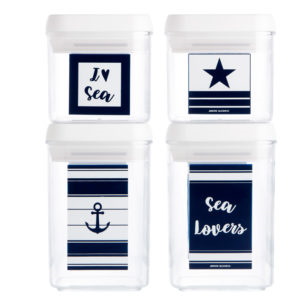 SET BARATTOLI DA CUCINA SEA LOVERS, 4 PC